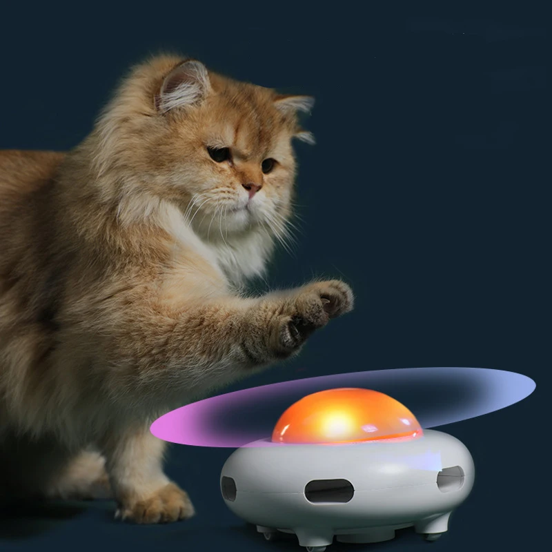 

UFO Pet electronic smart funny cat turntable toy intelligent funny cat stick game rotating turntable cat toy automatic cleaning