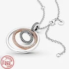 Женское двухцветное Колье из серебра 2022 пробы, с подвеской