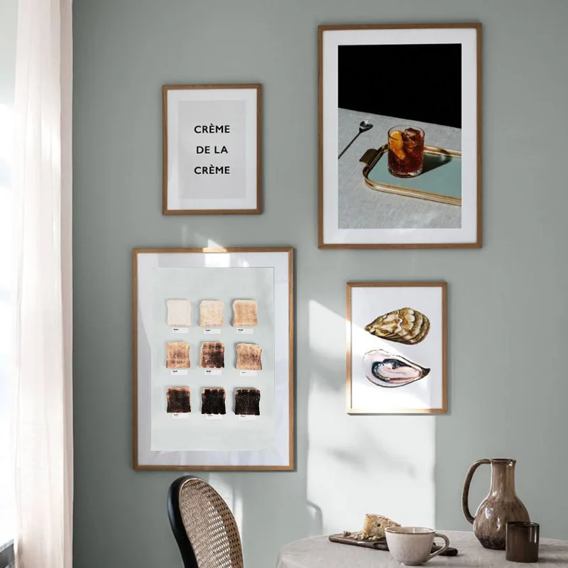 

Food Restaurant Bread Wine Drink Canvas Painting Posters Prints Wall Art Print Wall Decor Picture for Home Decoration Room Wall
