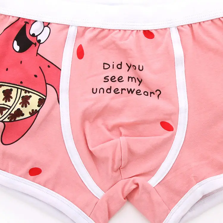 

4pcs/lot hot Lovely Underwear Men Cotton boxer Homme Brand Mens Underpants U pouch Trunk Boxershorts Man Cartoon Male Panties