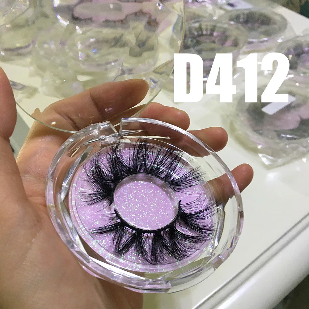 

BossGirl Lash Mink 22mm 25 mm Eyelash Wholesale with Crystal Round Circle Boxes Square Cases Personal Label Logo Fast Shipping