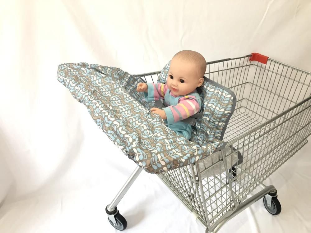 2-in-1 Shopping Cart Cover and High Chair Universal Fit With Safety Harness Machine Washable | Мать и ребенок