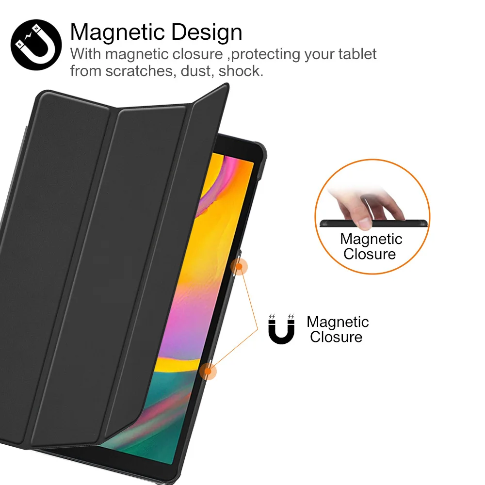 Чехол для Samsung Galaxy Tab a 10 1 2019 пенал SM T510 T515 тонкий чехол из искусственной кожи с