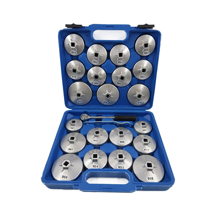 

23-piece Aluminum Alloy Bowl Removal Socket Adapter Remover Universal Car Filter Disassembly Wrench Tool Kit