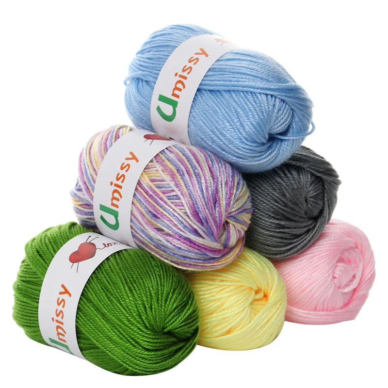 10 шт. Пряжа для вязания Крючком Пряжи Кашемировая Шерсть Смешанная Шелка Мягкие