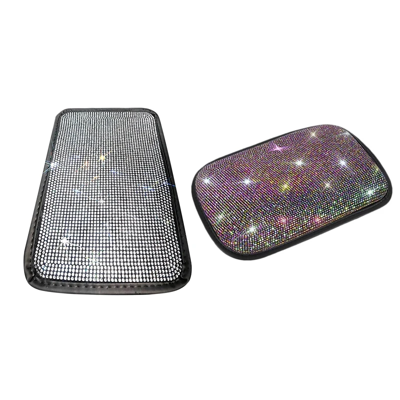 

Car Armrest Bling Cover Cute Charming Auto Center Console Crystal Rhinestone Car Arm Rest Cushion