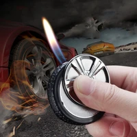 funny tyre gas lighter butane inflatable torch turbo cigarettes lighter smoking accessories creative bar lighter gadgets for man