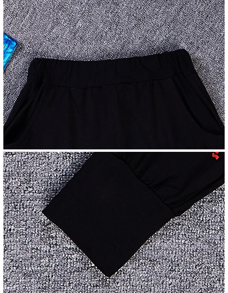 Summer boys Girls cotton children clothing sets hip hop Dance outfits T-shirt Haren Shorts tracksuit For 6 8 10 12 14 Years |