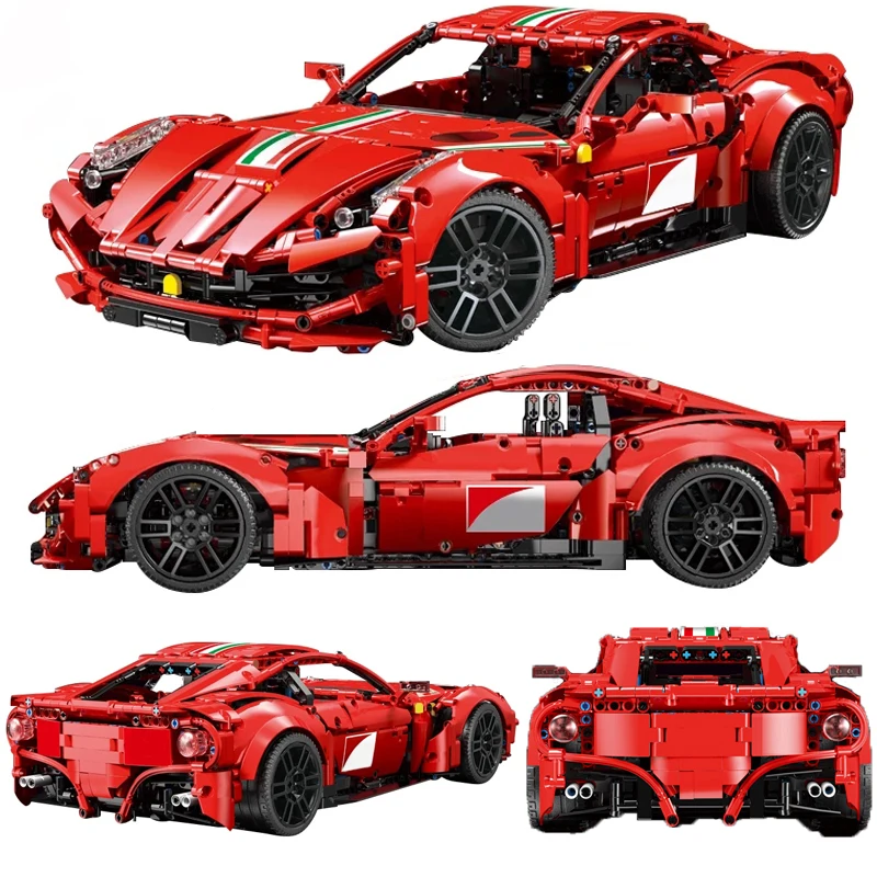Новые высокотехнологичные RC Ferraried F12 Berlinetta модель строительные блоки MOC 66207 Супер