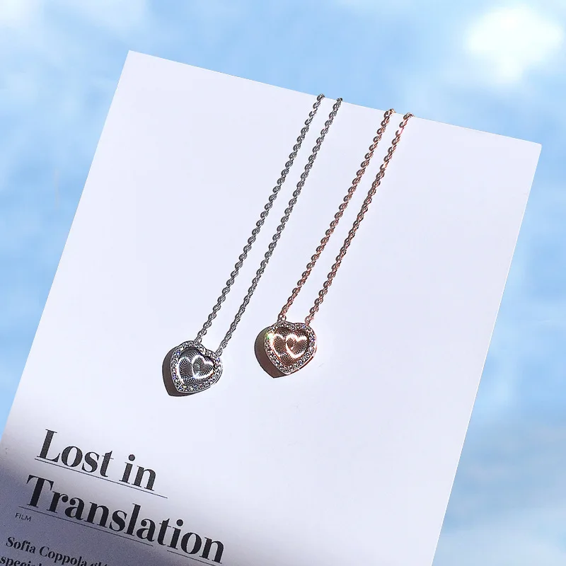 

Phantom Love Heart Memory Necklace Douyin Same Pendant Sterling Silver S925 Magic Heart Love Heart Clavicle Chain