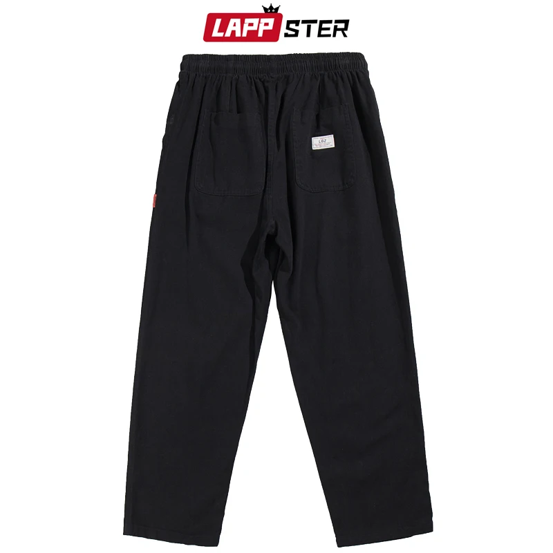 Мужские брюки-шаровары LAPPSTER черные винтажные мешковатые Джоггеры в японском