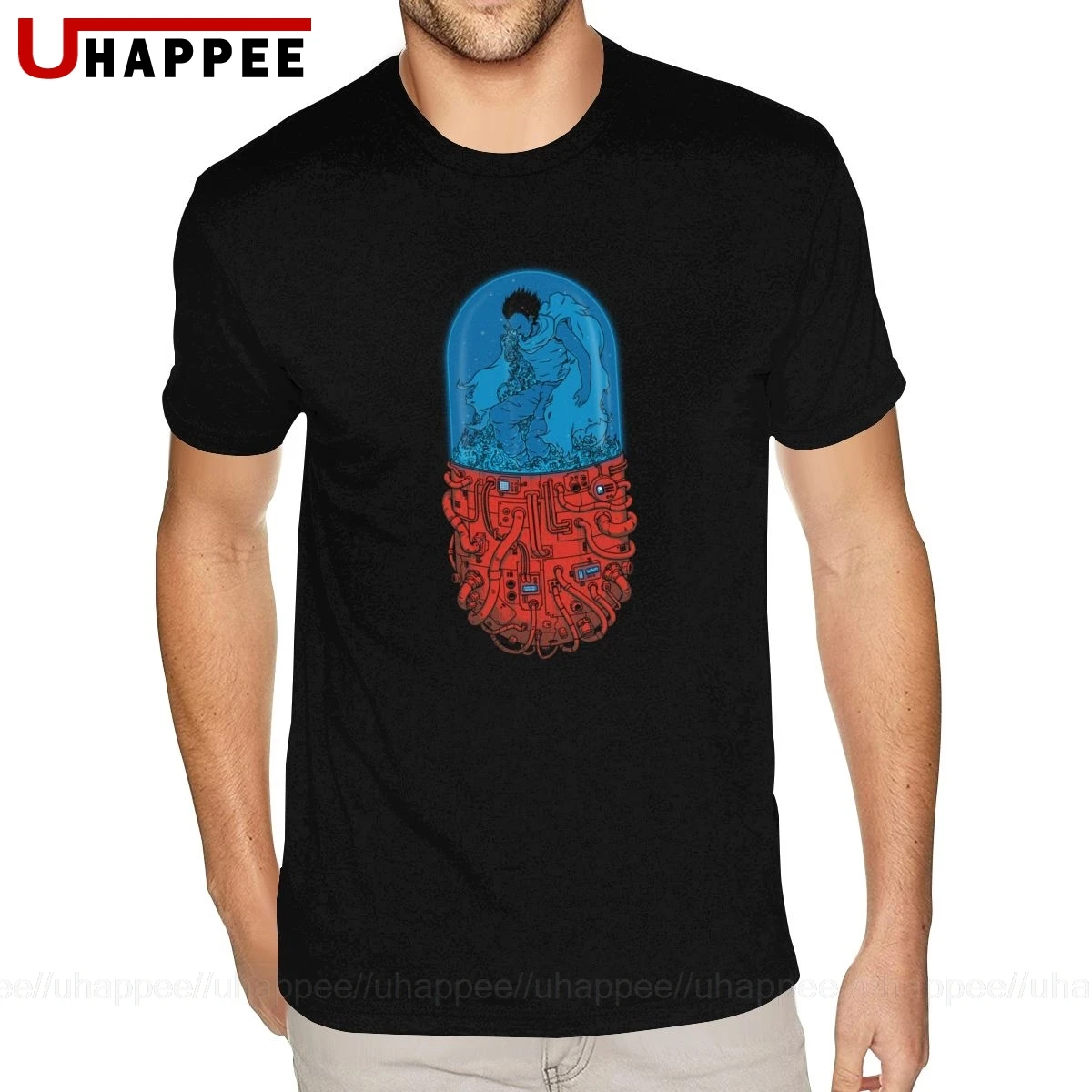 

Мужские хлопковые футболки с принтом Акира тецуо канеда Нео Токио, рубашка с коротким рукавом и принтом под заказ