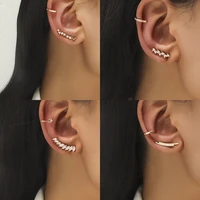 bohemia crystal geometric cartilage ear cuff women no piercing small clip on earrings set for female fashion jewelry gift