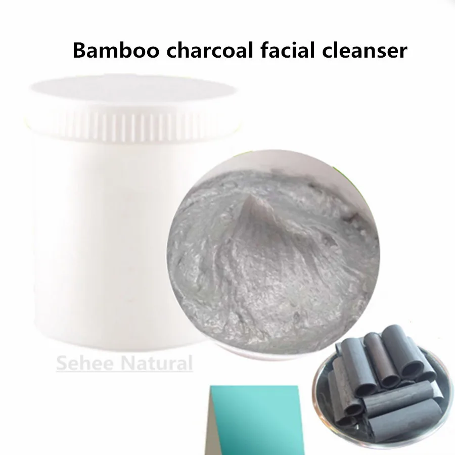 Bamboo Charcoal Detoxification Facial Cleanser Deeply Cleans Pore Dirt Degreases Exfoliates Cosmetics OEM 1000g