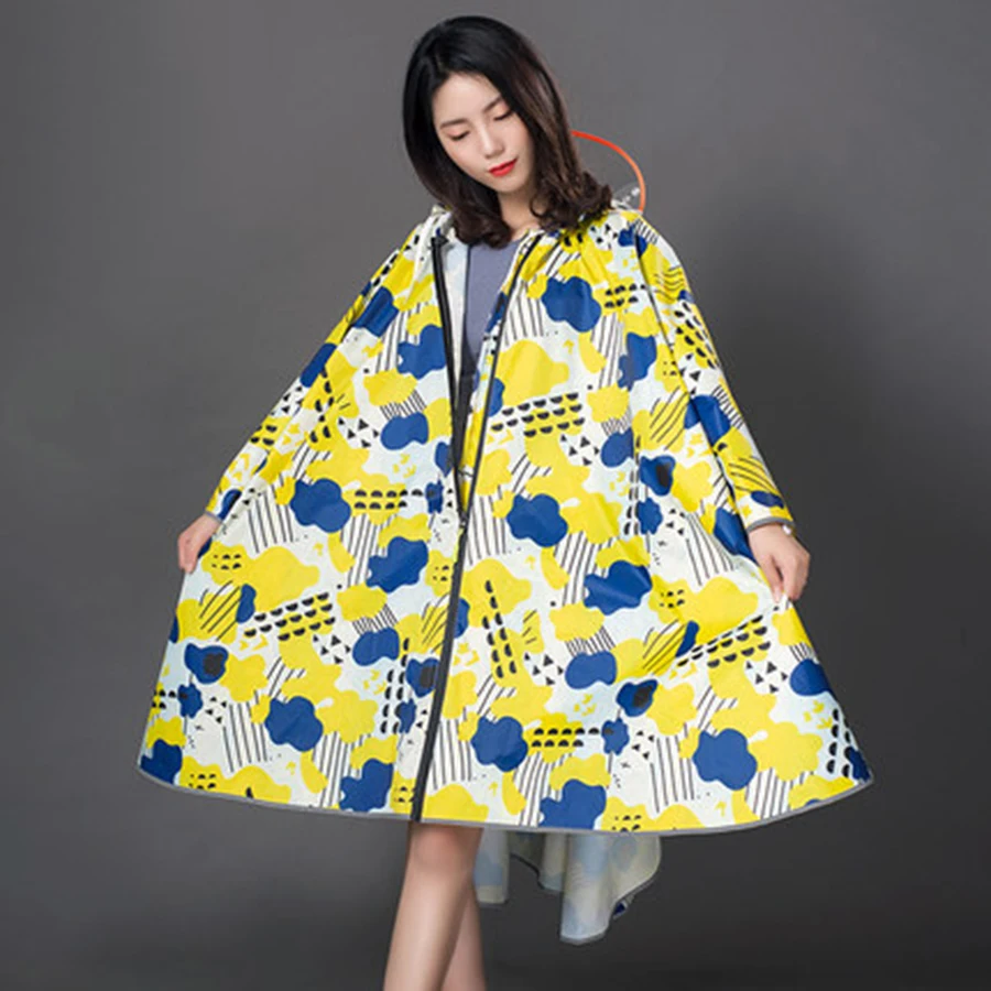 Длинный женский дождевик размера для взрослых непромокаемый костюм пальто