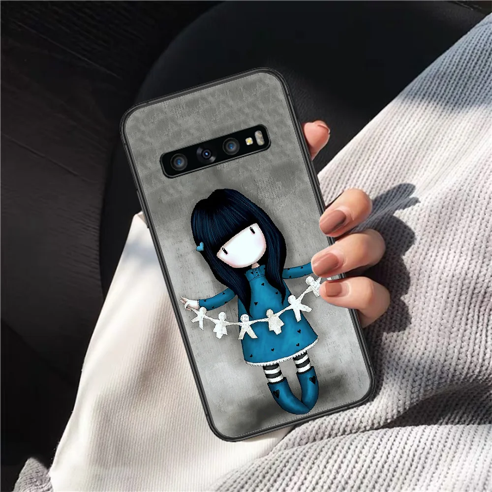 

Gorjuss Cartoon Girl Santoro Phone Case for Samsung Galaxy Note S 6 7 8 9 10 E 20 Ultra Edge Plus black Coque Soft Bumper Trend