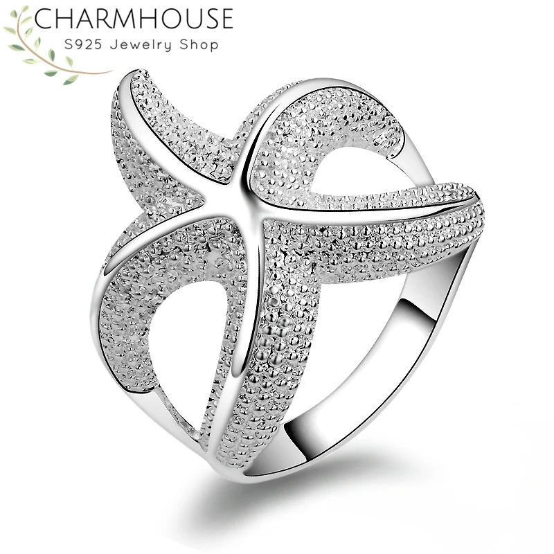 Кольца из чистого серебра 925 пробы для женщин широкое кольцо на палец с морской