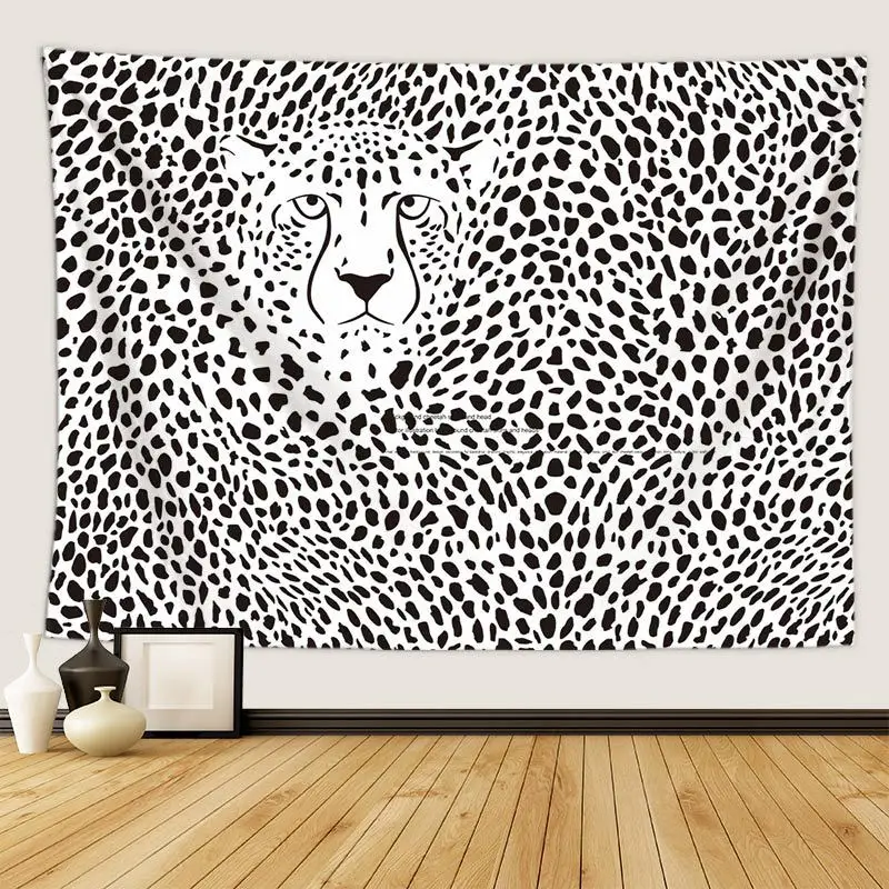 Крокодиловый гобелен черное украшение с изображением мандалы животным принтом