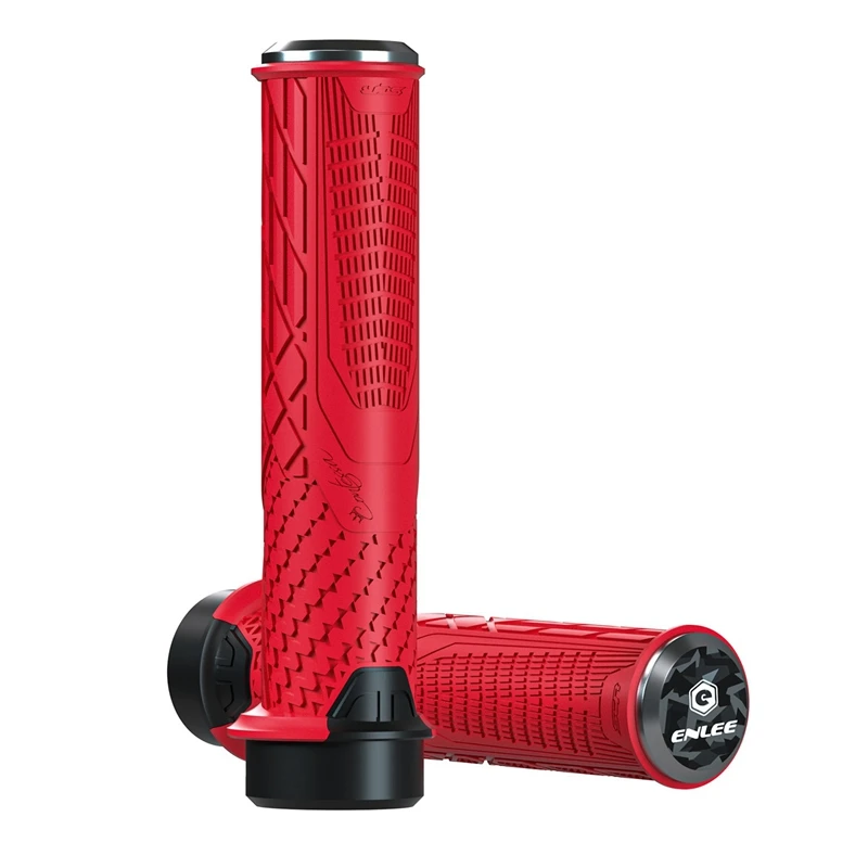 

ENLEE Bike Handlebar Grips Comfortable TPR Locking MTB Handlebars Grip Bike Grips for MTB BMX