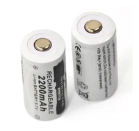 3 7v 2200mah lithium li ion 16340 battery cr123a rechargeable batteries 3 7v cr123 for laser pen led flashlight cell