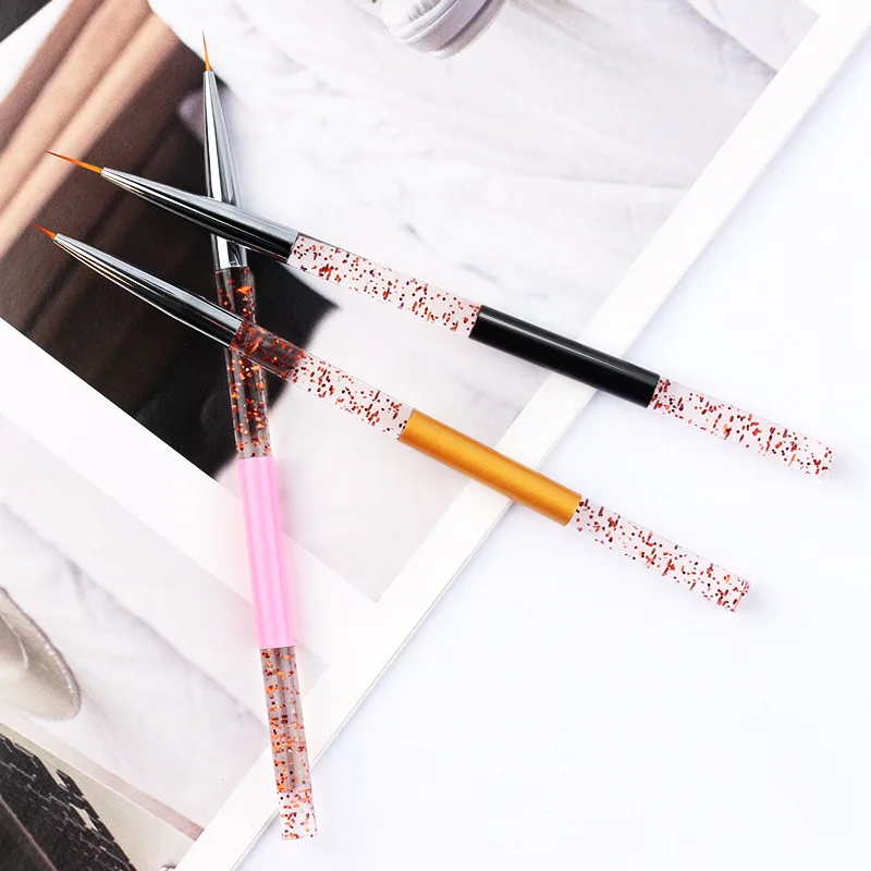 Набор профессиональных кистей для дизайна ногтей 3 шт. ручки подводки коротких