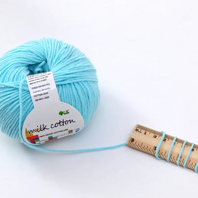 

Free shipping 45 Colors milk Cotton yarn for knitting A bag(6 pcs) wool yarn for knitting needlewrok