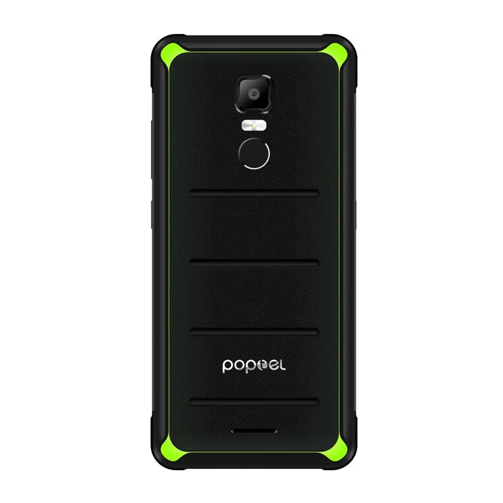 Green Глобальная версия Poptel P10 прочный смартфон 5,5 дюймов Восьмиядерный android 8,1 4 Гб+ 64 Гб NFC разблокированные телефоны экономичный телефон - Цвет: Green