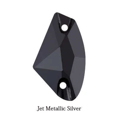 Jet Metallic Silver Высокое качество блестящий цвет пришить Кристальные Стразы для аппликации камни плоская задняя часть для одежды/дизайн ювелирных изделий DIY/аппликация "цветы" - Цвет: Jet Metallic Silver
