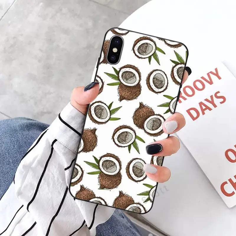 

Coconut on the beach Phone Cases for iPhone 11 12 mini pro XS MAX 8 7 6 6S Plus X 5S SE 2020 XR