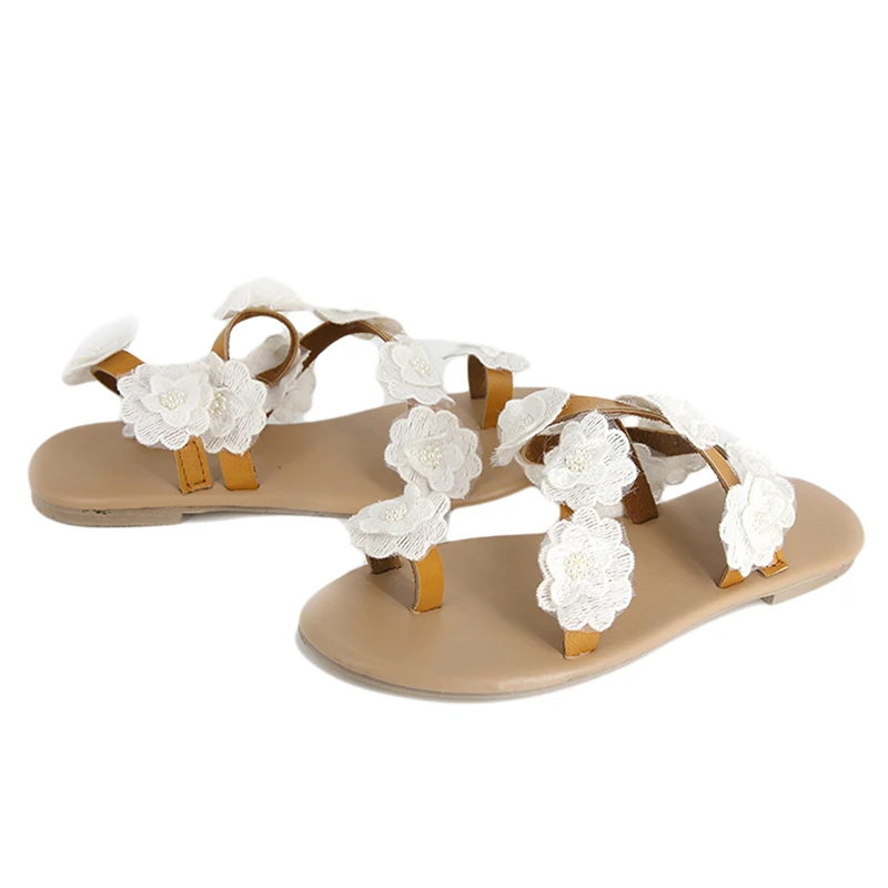 

Women Flat Sandals Women Sandals Bohemia Style Summer Shoes Beach Shoes Flowers Flip Flops Femme 2021 Plus Size