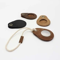 2021 airtag case genuine leather key ring protective case cover anti lost device keychain for air tag