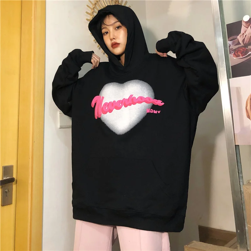 

Harajuku Style Loose Printed Hoodie Rac