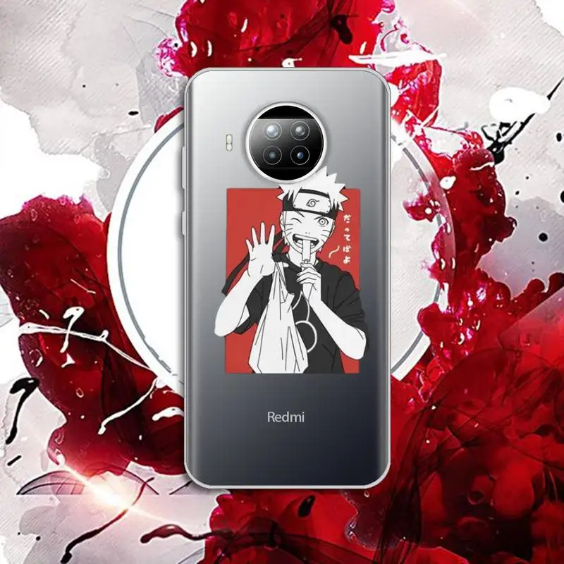 

Anime Uzumaki Naruto sasuke kakash Phone Case Transparent for Xiaomi Redmi note 10 t 8 9 pro lite 11