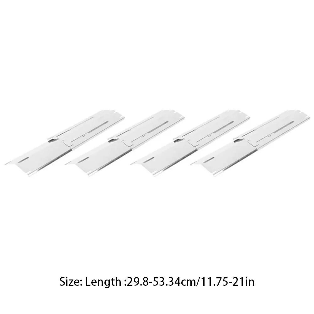 

4Pcs Non-Stick BBQ Grill Heat Plate Stainless Steel Reusable Portable Outdoor Barbecue Heat Shield Plate Tool BBQ Accessories