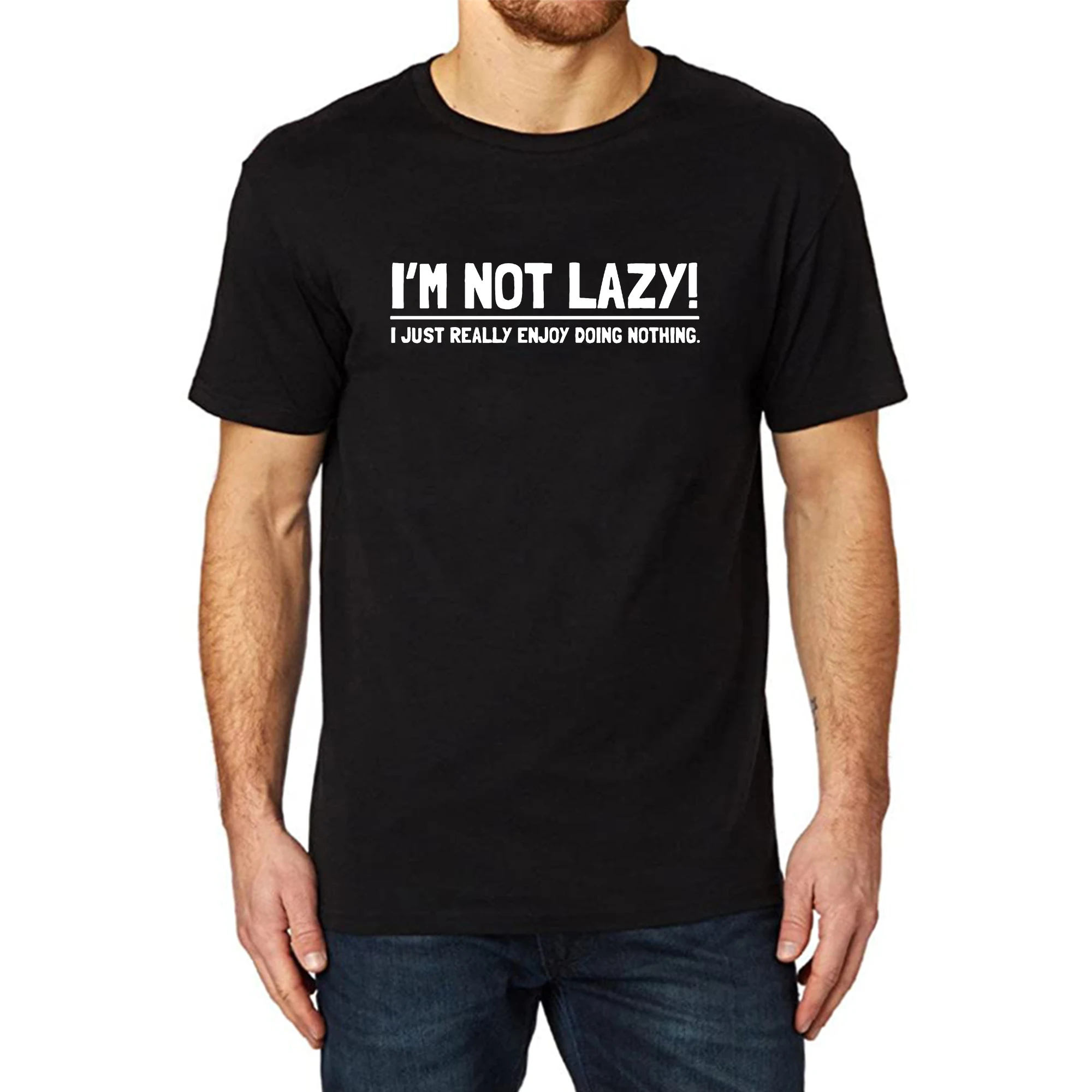 

Lyprerazy Men's I'M NOT LAZY Funny Printed T-Shirt