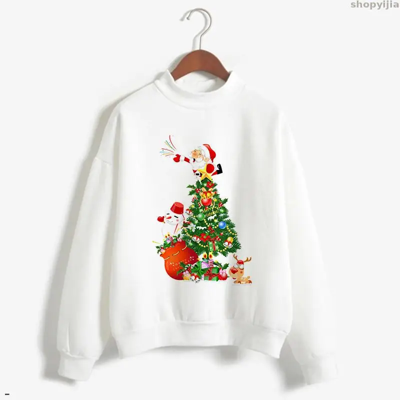 New Product Lady Viper Harajuku Year Pullover Christmas Sweater Black Long Sleeve Women Female Clothes Plus Size Winter | Женская одежда
