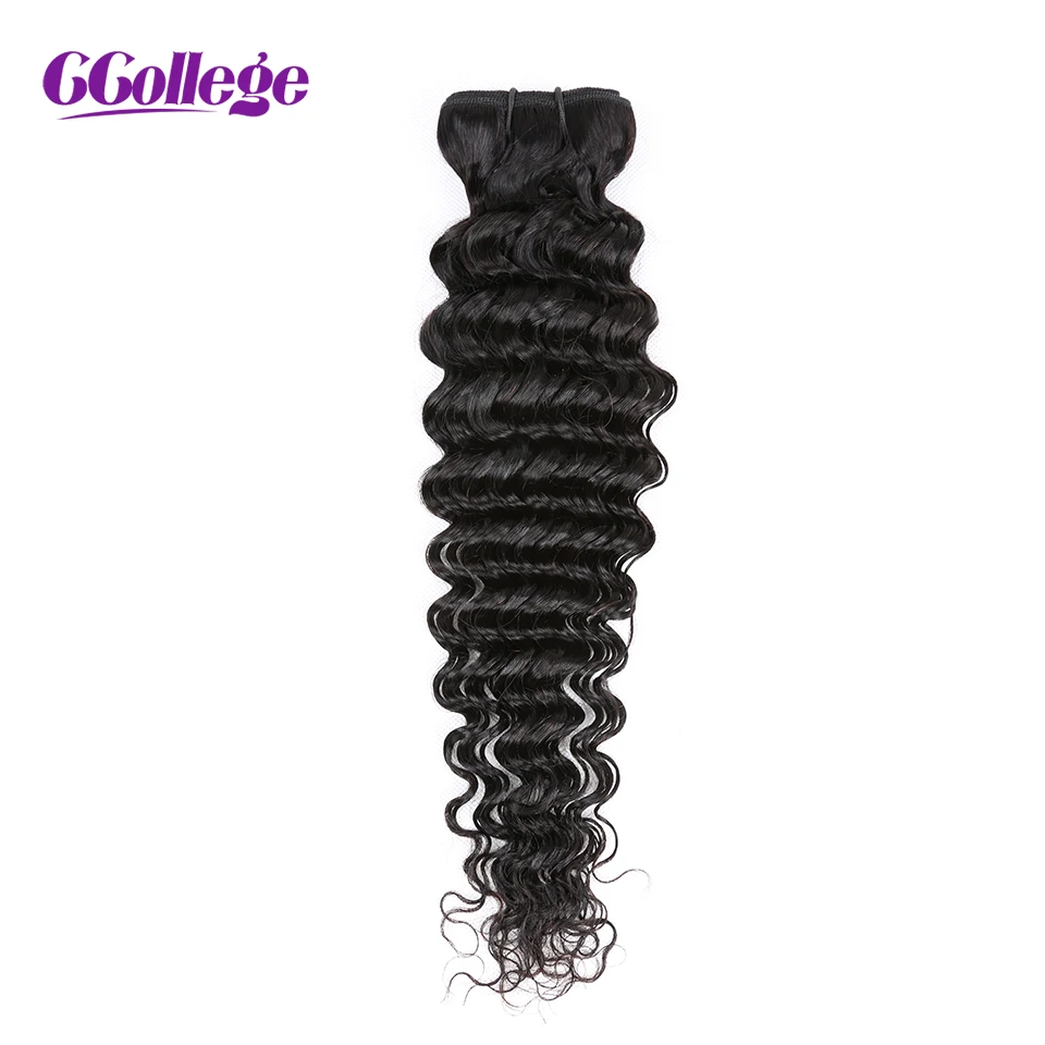 CCollege индийские человеческие волосы глубокая волна плетение 1 связка натуральный