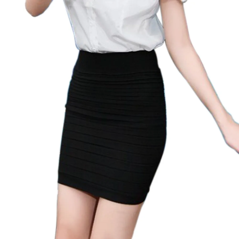 

Womens Office Skirt Sexy Casual Skirt Pencil Skirt OL Midi Pencil High Waist Women Tight Office Party Elastic Pleated Skirt Hot