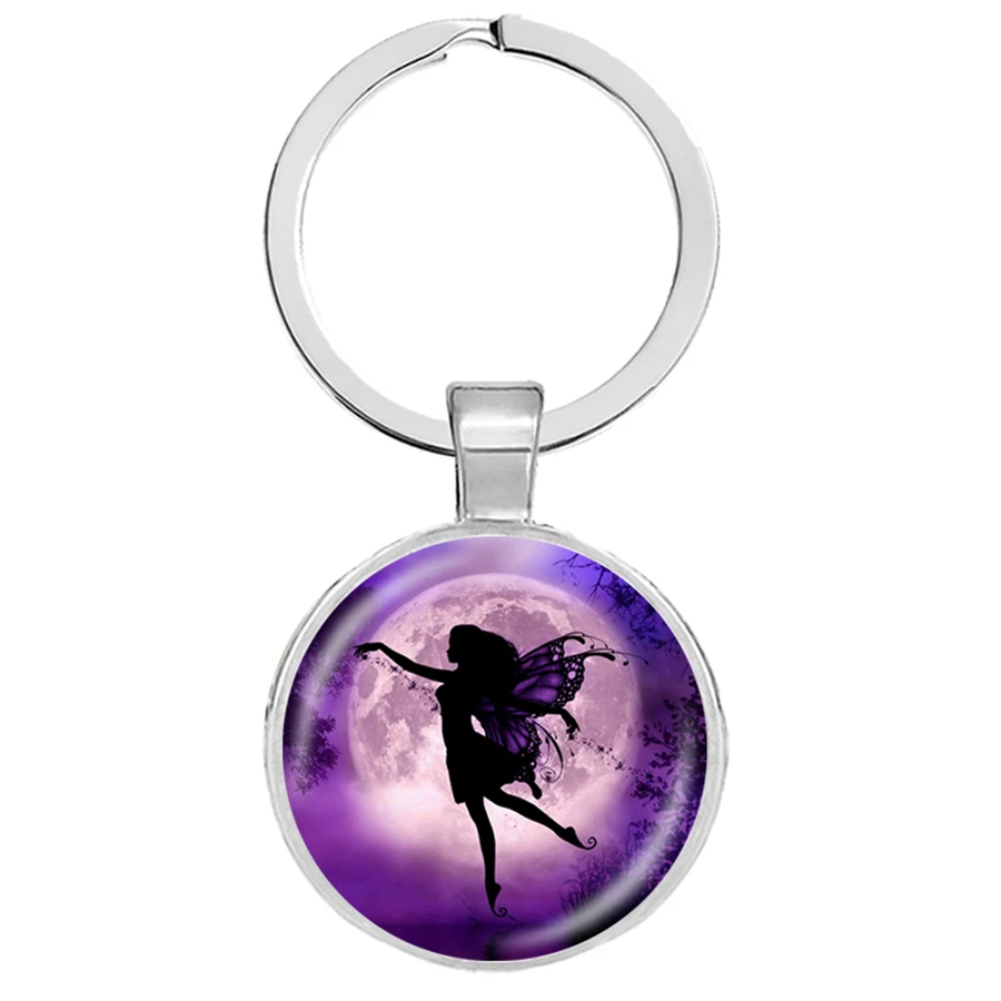 Сказочная принцесса красота эльф брелки мечта прекрасный крыло сидя на Луне