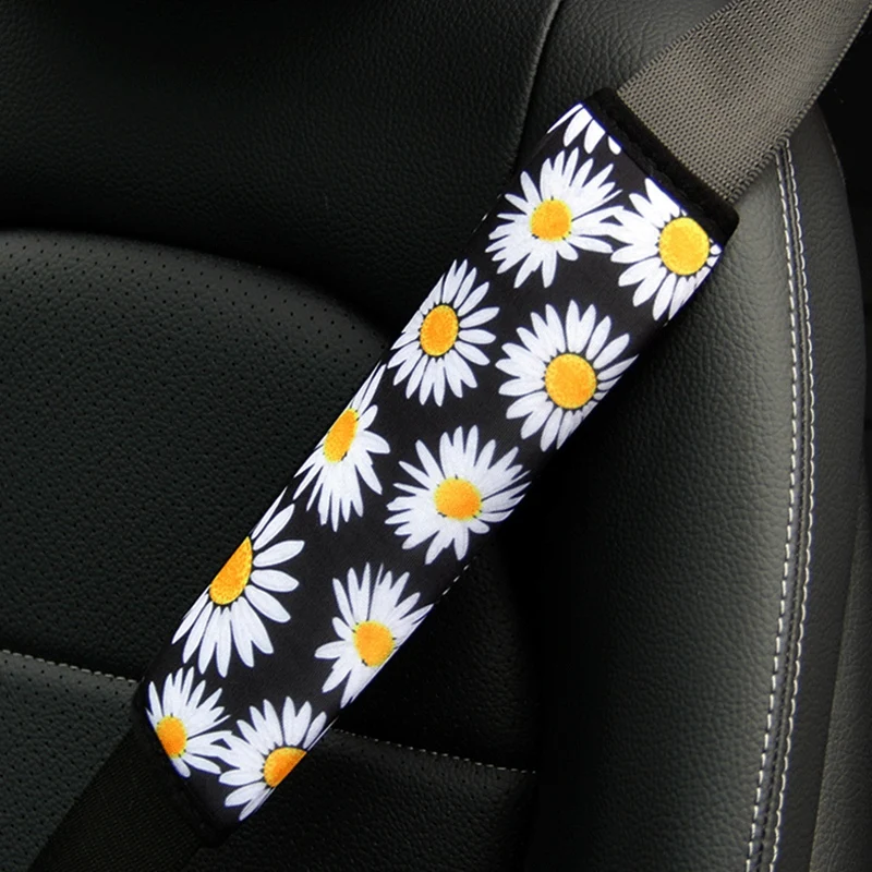 

Daisy Sunflower Violet Car Seat Belt Shoulder Cover Printed Seat Belt Cover-Rose Red Sunflower Seat Belt Shoulder Cover 6.5X23CM