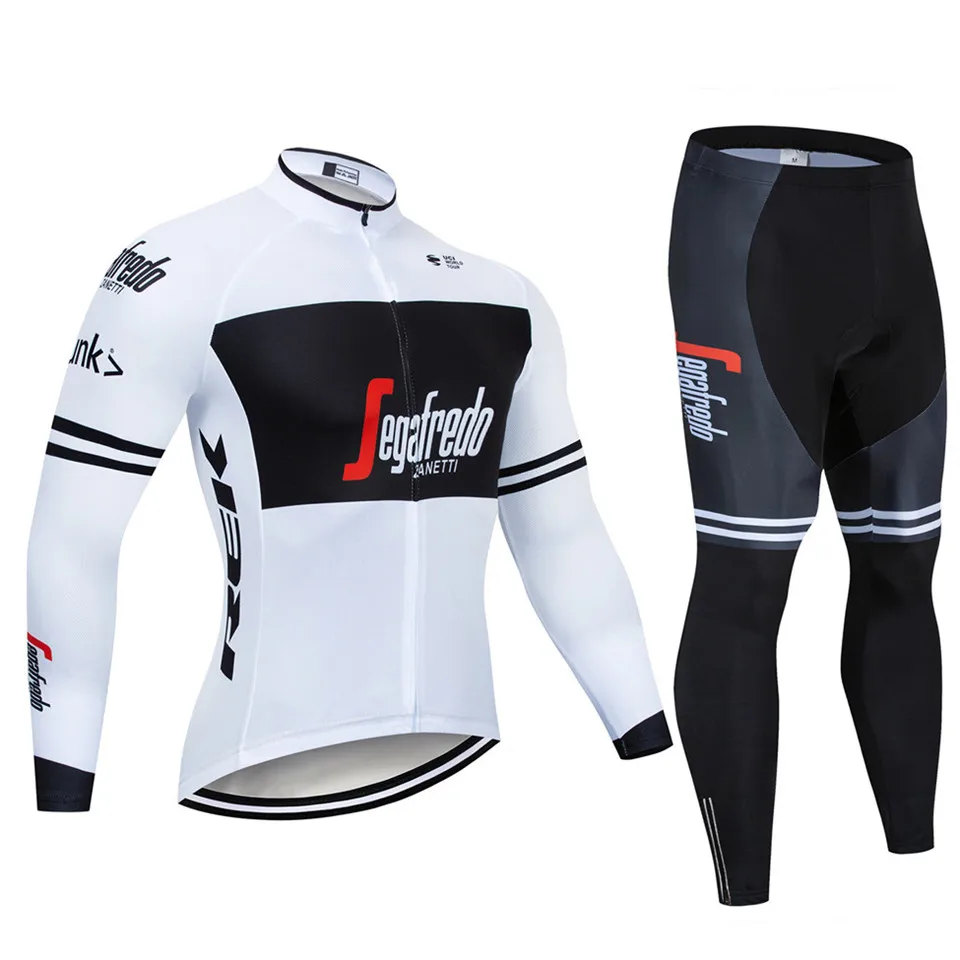 Cycling suit Весна Осень Коллекция черный Велоспорт Джерси с длинным рукавом для мужчин открытый гоночный треккинг велосипед Джерси ropa ciclismo набор - Цвет: Cycling suit