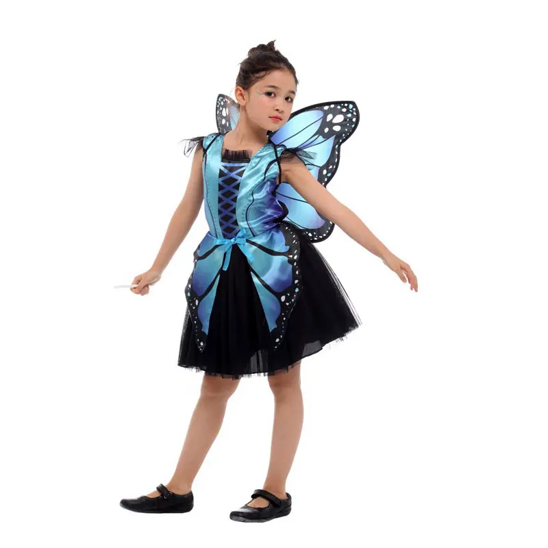 

Umorden Party Halloween Butterfly Fairy Costumes Girls Kids Pink Blue Elf Butterfly Princess Costume Cosplay Dress Wing
