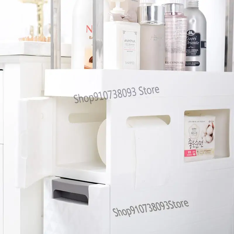 18 см полка для унитаза напольный Многоэтажный стеллаж хранения в туалете узкий