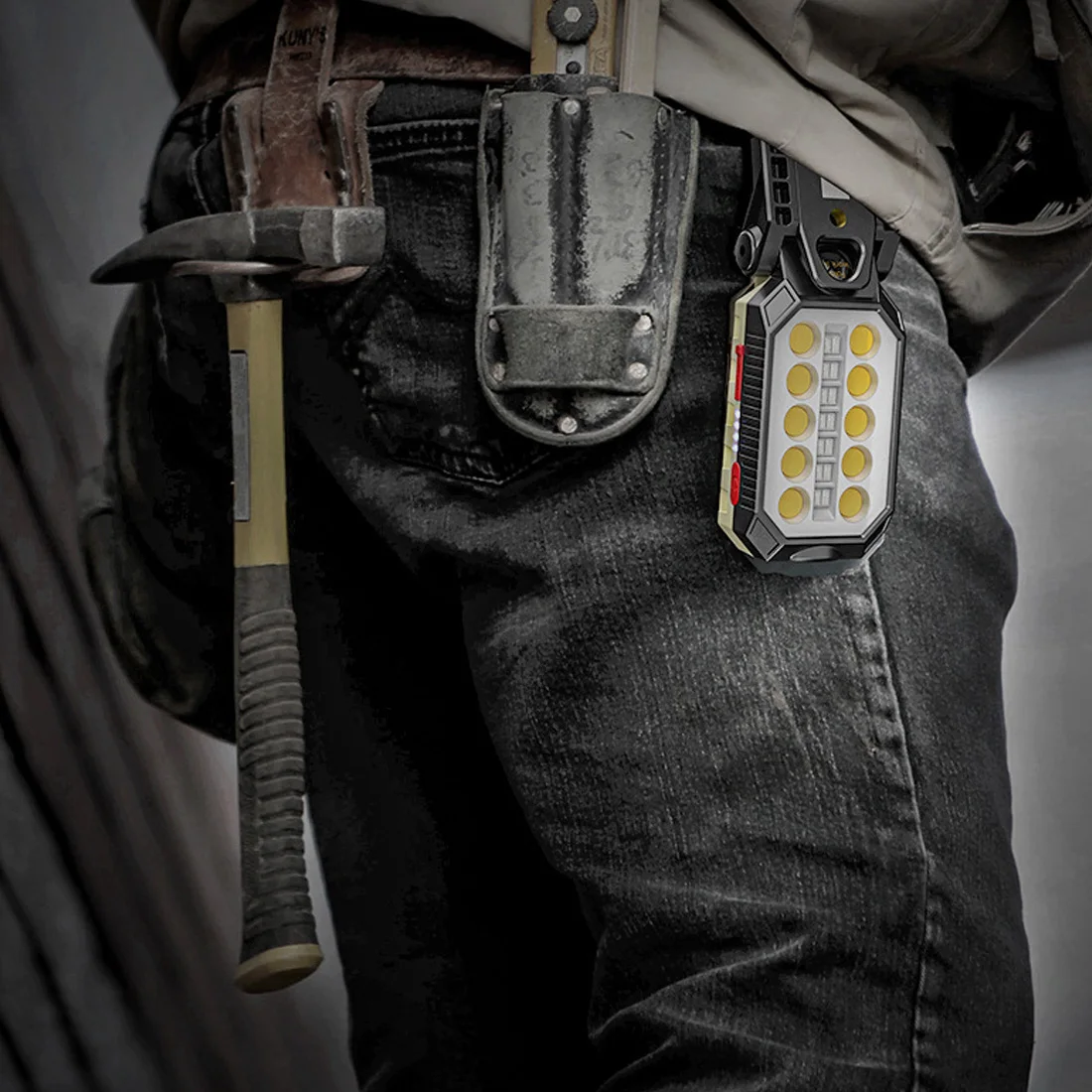 

USB Rechargeable Work Light COB LED Flashlight Portable Adjustable Waterproof Camping Lantern Magnet Design Warning Lights