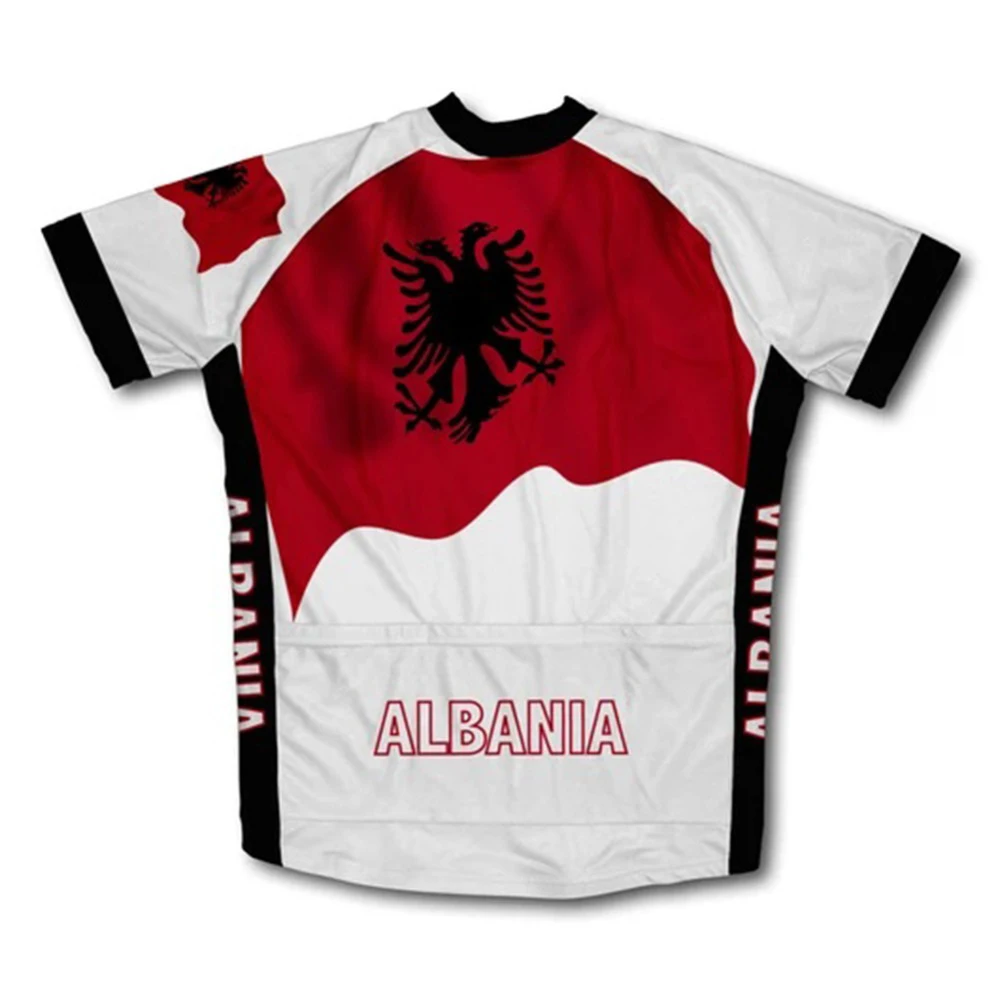 

2020 Albania Men's classic cycling team short sleeved bike Road Mountain Race Clothing Maillot ciclismo outdoor bike jersey