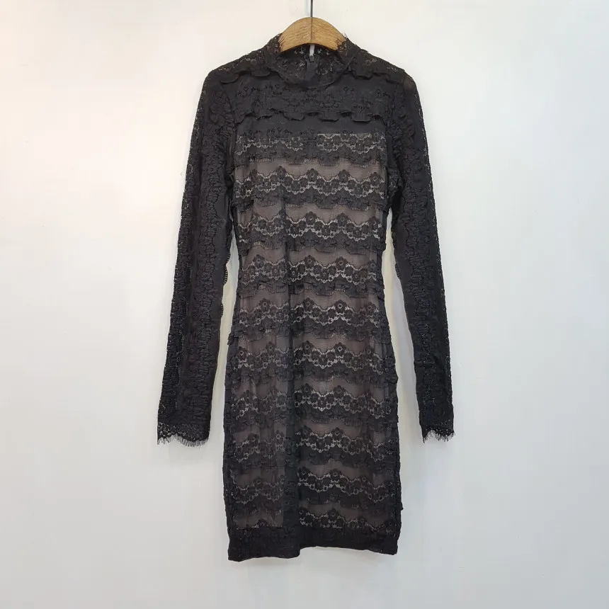 

Korean Style Chic Summer Dress Women's Elegant Slim Lace Short Dress High Waist Sheath Dress For Women