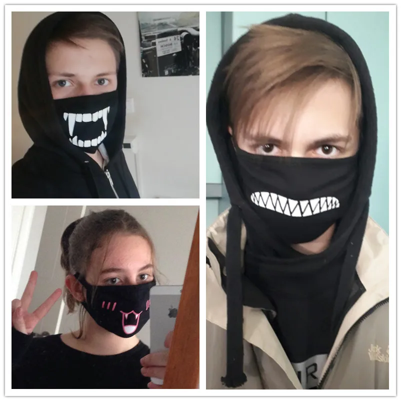 Пылезащитные Вечерние Маски для Хэллоуина с мультяшным рисунком женские и