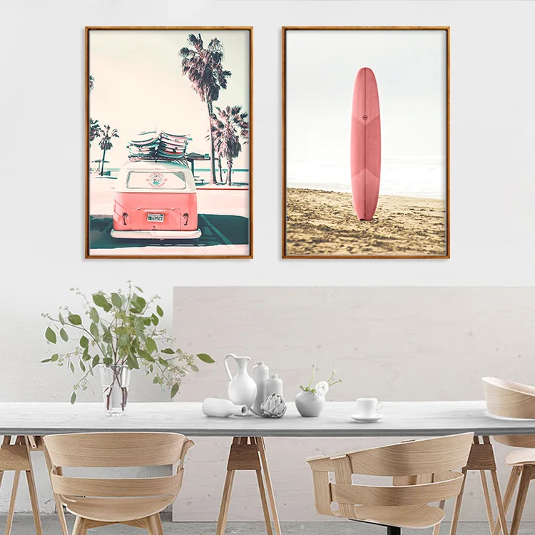 Фотофон на холсте в скандинавском стиле Настенная картина с изображением пляжа