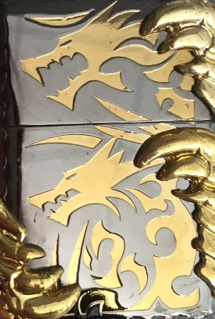 NTL позолоченная двойная зажигалка с драконом 3 когтями|Аксессуары для сигарет| |