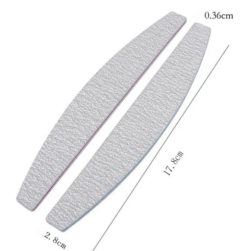 Профессиональная пилка для ногтей 100/180 полумесяц наждачная бумага шлифовка